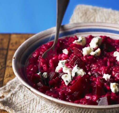 Rdeča rižota s peso in Galbani gorgonzolo - Galbani