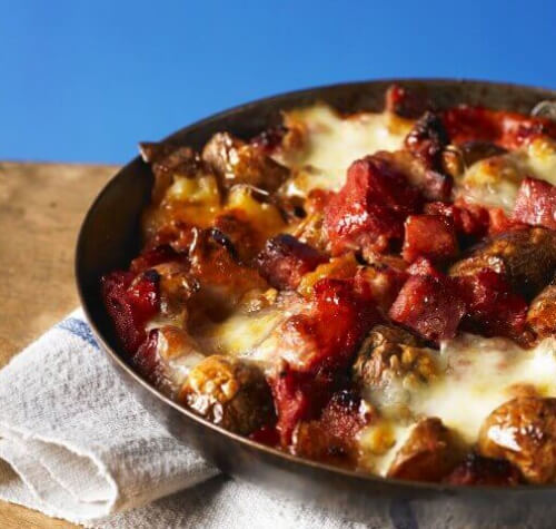 Hash s salamo in Galbani mocarelo - Galbani